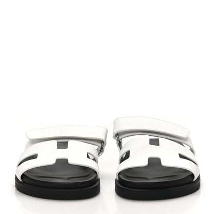 Hermes Calfskin Womens Chypre Sandals 35.5 White 3 of 8