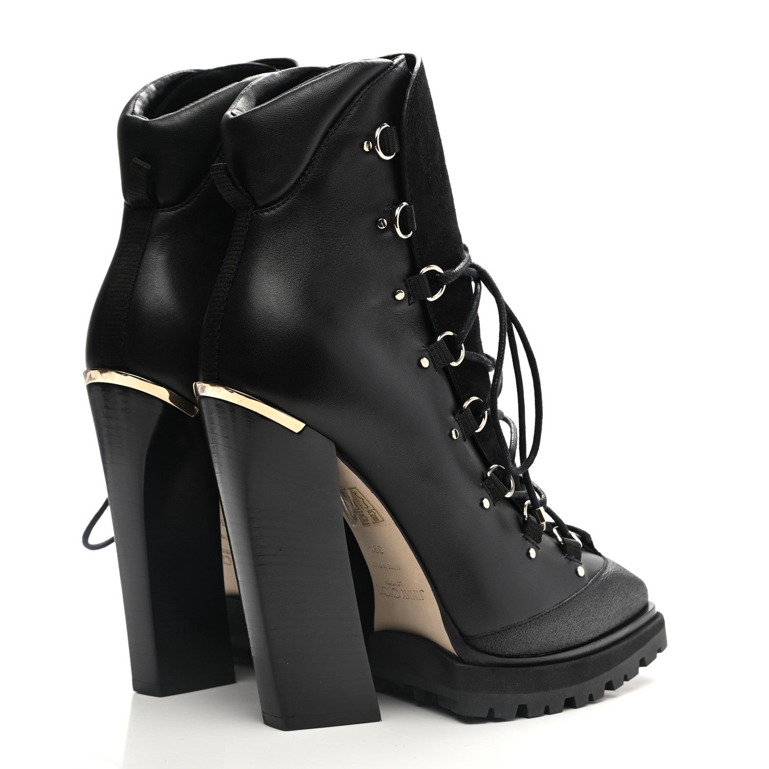 Jimmy Choo Calfskin Suede Madyn 130 Ankle Booties 39.5 Black 4 of 9