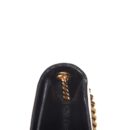 Saint Laurent Grain De Poudre Medium Classic Monogram Kate Satchel Black 10 of 15