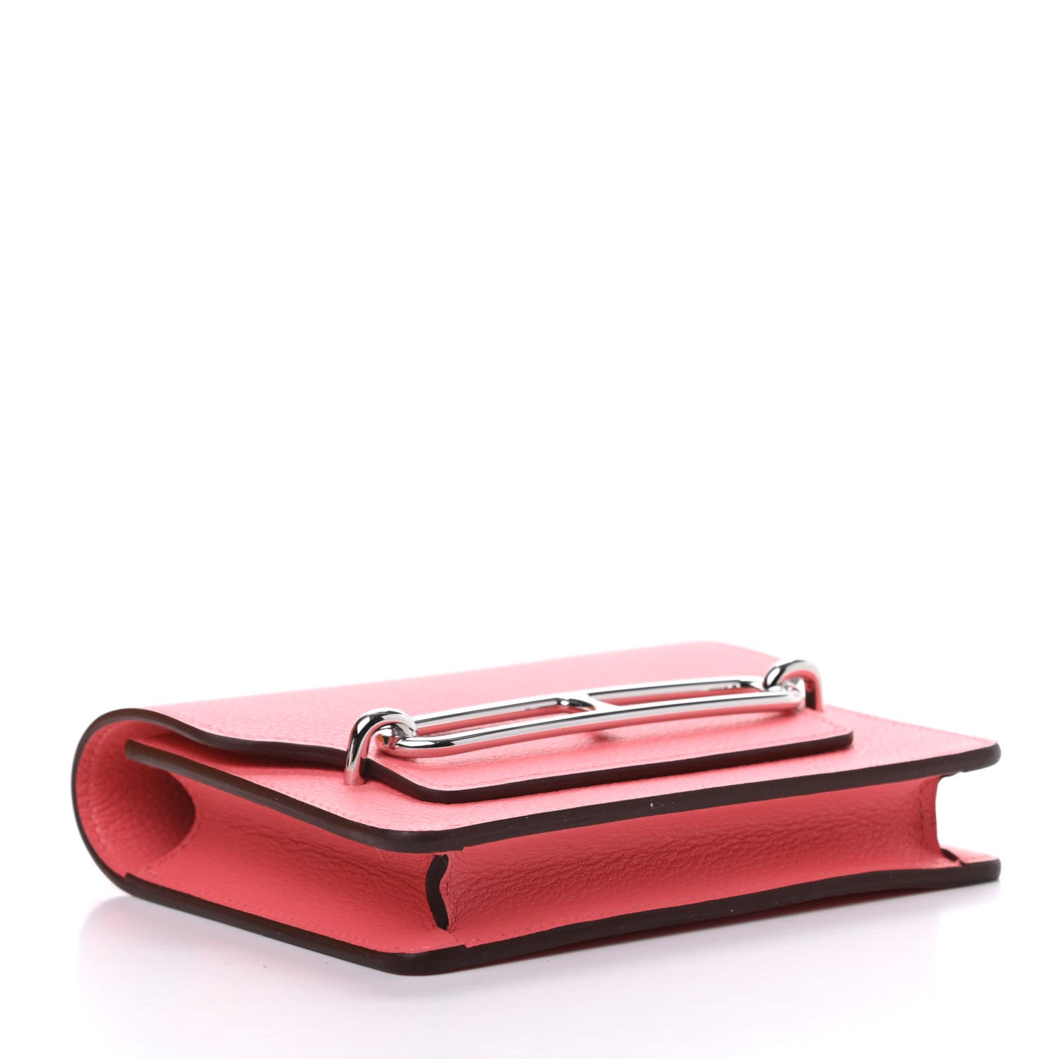Hermes Evercolor Roulis Slim Wallet Rose Azalee 4 of 9
