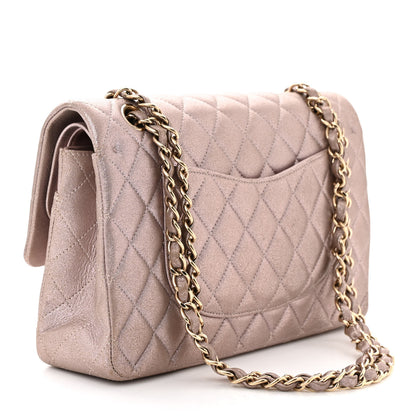 Chanel Iridescent Calfskin Quilted Medium Double Flap Light Pink 3 of 12