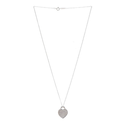 Tiffany Sterling Silver Small Return to Tiffany Heart Pendant Necklace 3 of 7