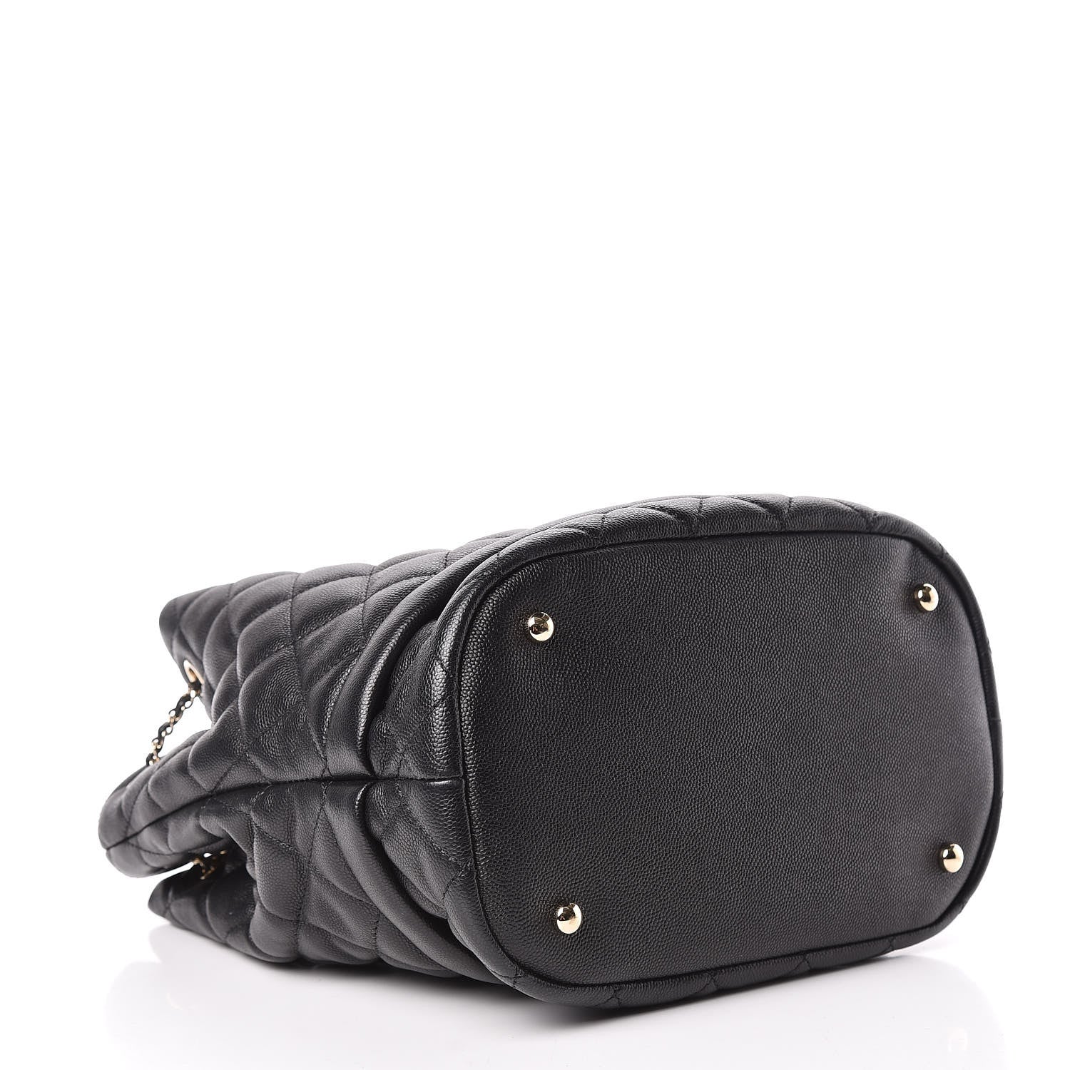 Chanel Caviar Quilted Large Rolled Up Bucket Drawstring Bag Black 5 of 13