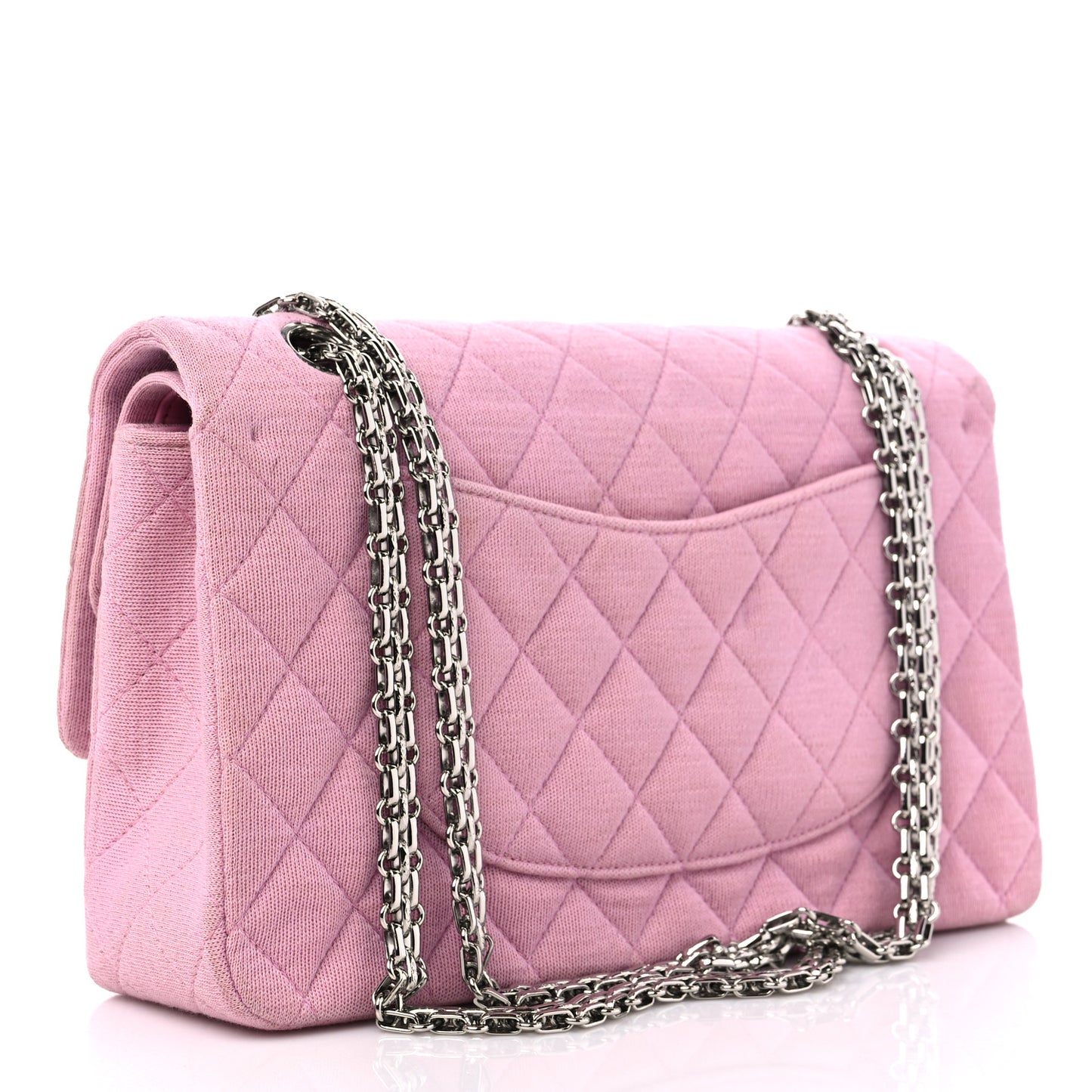 Jersey Quilted Medium Double Flap Pink