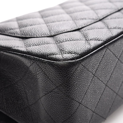 Chanel Caviar Quilted Jumbo Double Flap Black 9 of 13