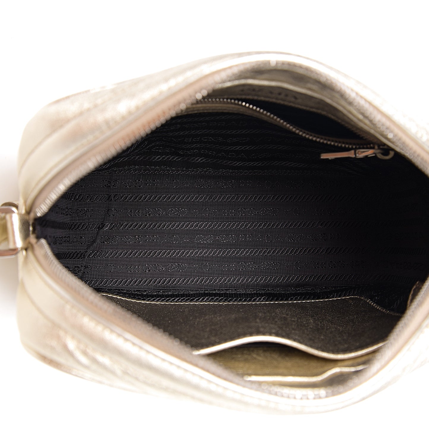 Metallic Nappa Impunture Diagramme Crossbody Pirite