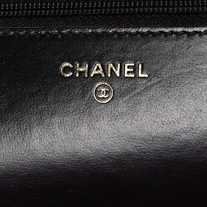 Chanel Lambskin Quilted Chain Around Wallet On Chain WOC Black 6 of 9
