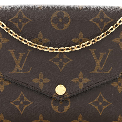 Louis Vuitton Monogram Pochette Felicie Chain Wallet Fuchsia 11 of 14