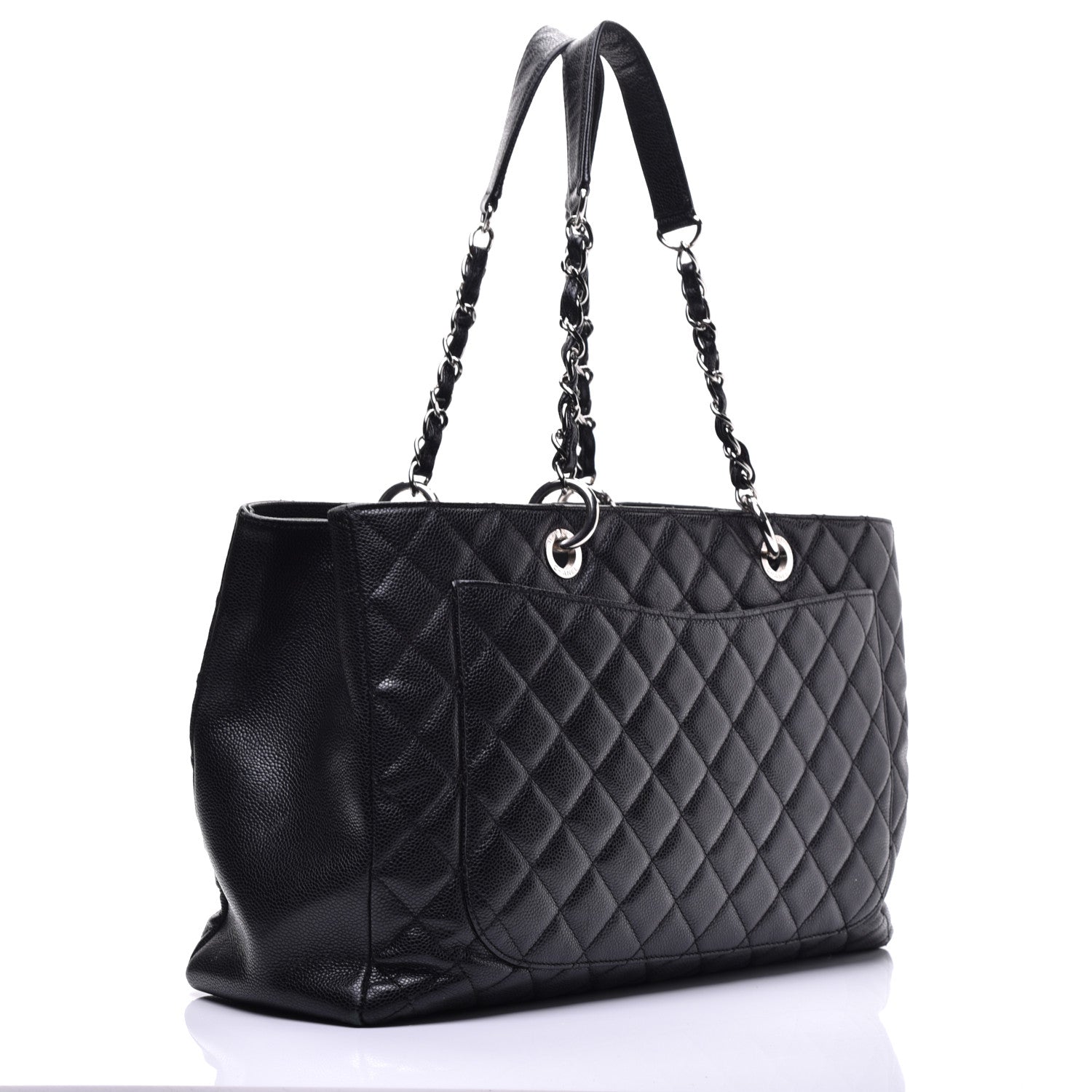 Chanel Caviar Quilted XL Grand Shopping Tote GST Black 3 of 9