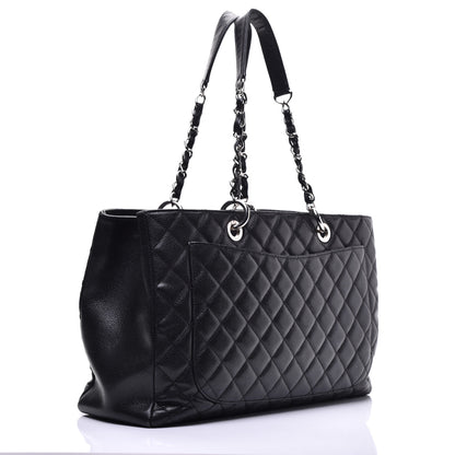 Chanel Caviar Quilted XL Grand Shopping Tote GST Black 3 of 9