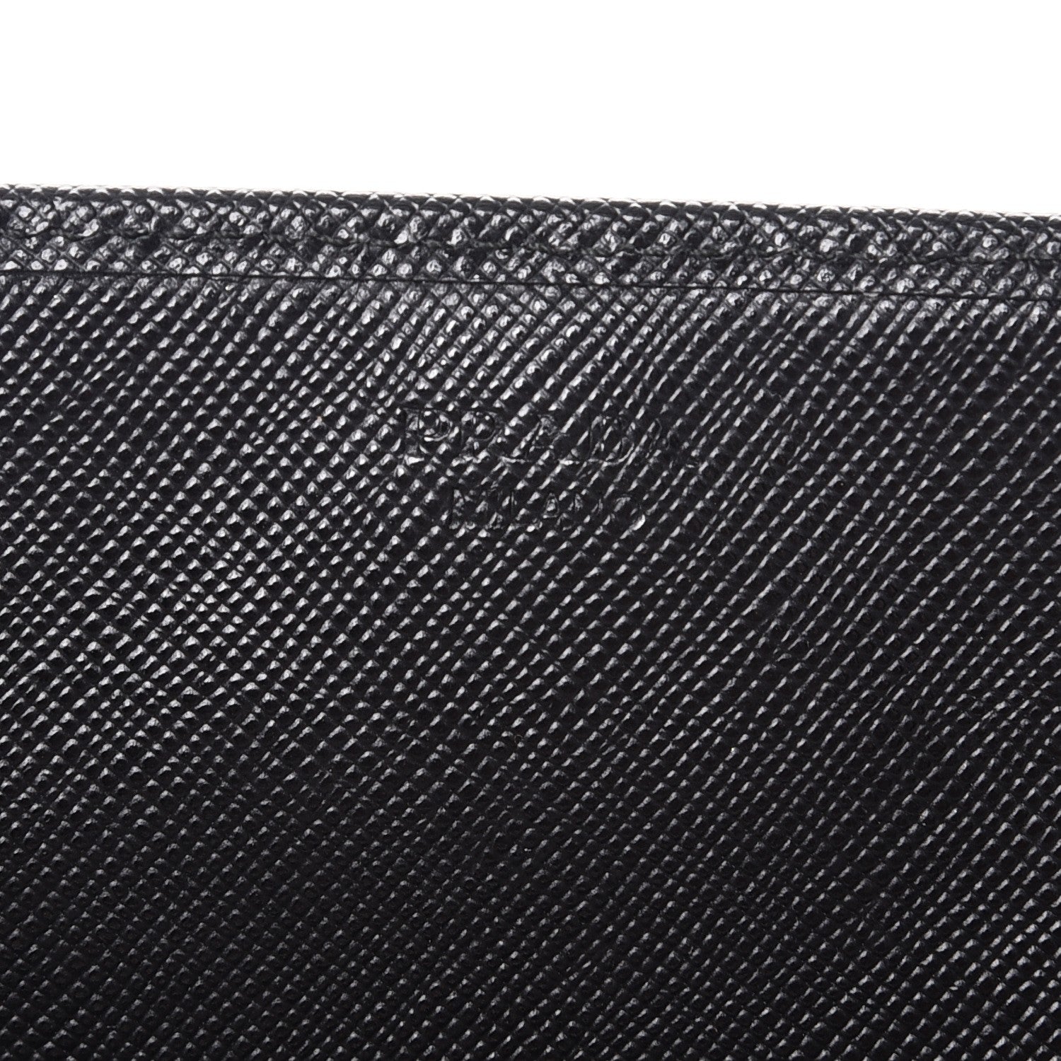 Prada Saffiano Metal Oro Chain Wallet Nero Black 6 of 9