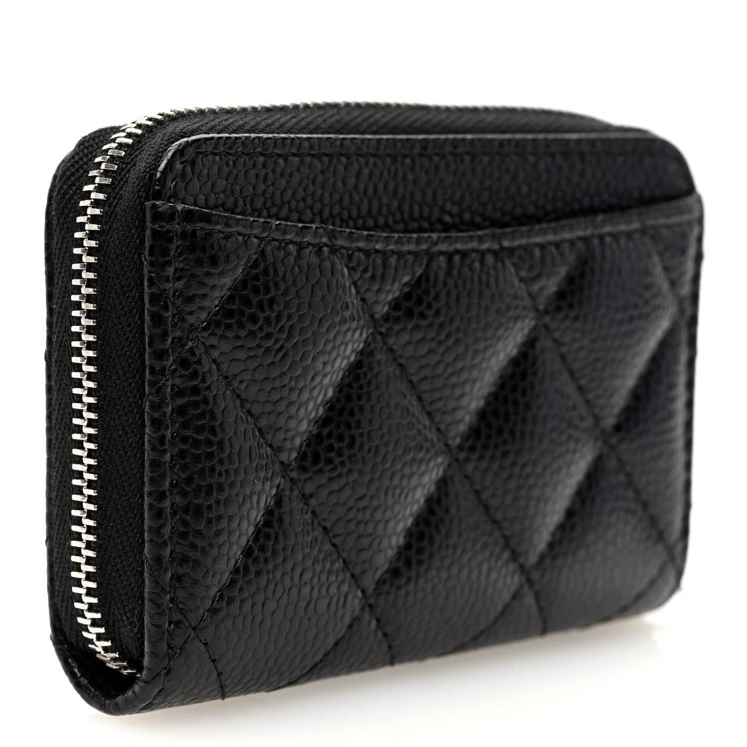 Chanel Caviar Quilted Classic Zipped Coin Purse Black 3 of 8