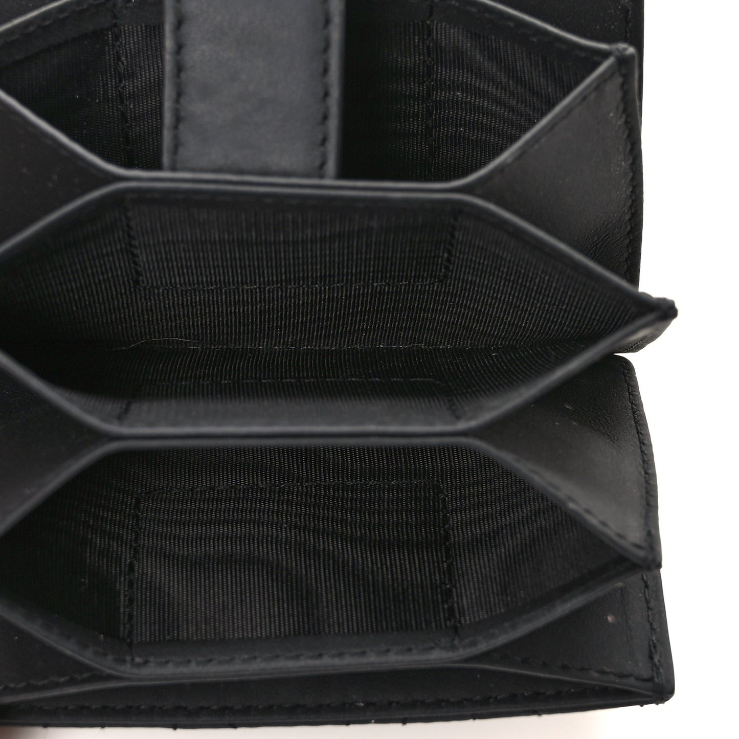 Ultra Matte Calfskin Cannage Lady Dior 5-Gusset Card Holder Black