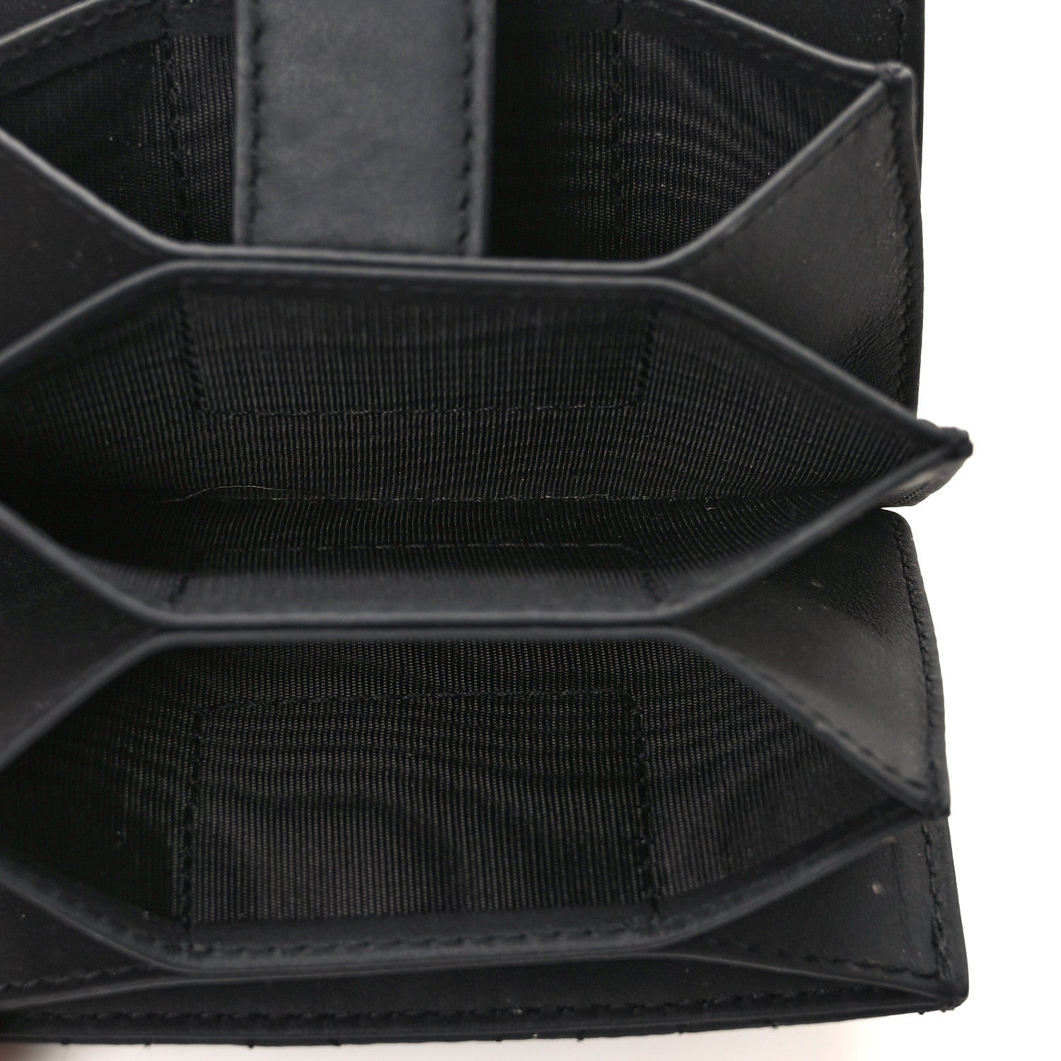 Christian Dior Ultra Matte Calfskin Cannage Lady Dior 5-Gusset Card Holder Black 5 of 6