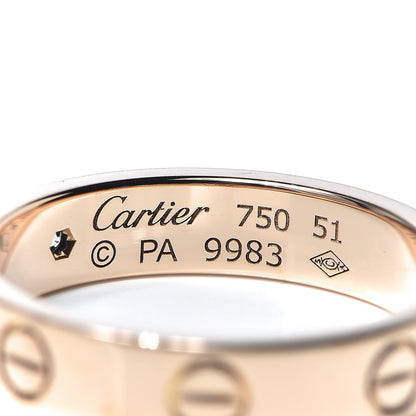 Cartier 18K Pink Gold Diamond 3.5mm LOVE Wedding Band Ring 51 5.75 4 of 4
