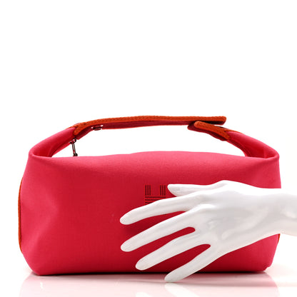 Hermes Canvas Large Bride-A-Brac Pouch Hibiscus 3 of 10