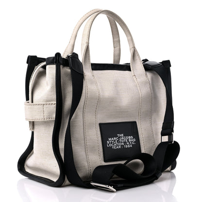 Marc Jacobs Cotton Canvas Medium The Traveler Tote Bag Beige 3 of 17