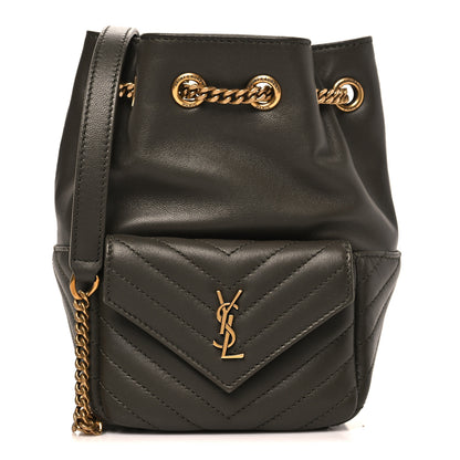 Saint Laurent Lambskin Matelasse Monogram Joe Nano Bucket Bag Light Musk 1 of 10