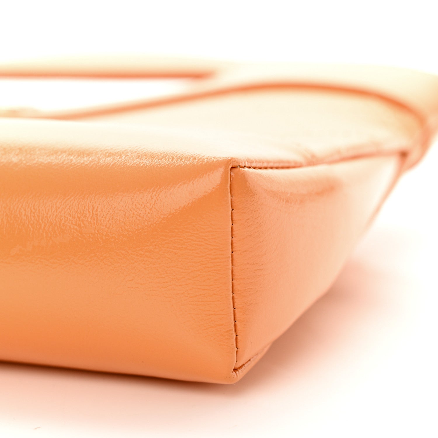 Chanel Shiny Crumpled Calfskin Quilted Nano 31 Shopping Bag Orange 9 of 12