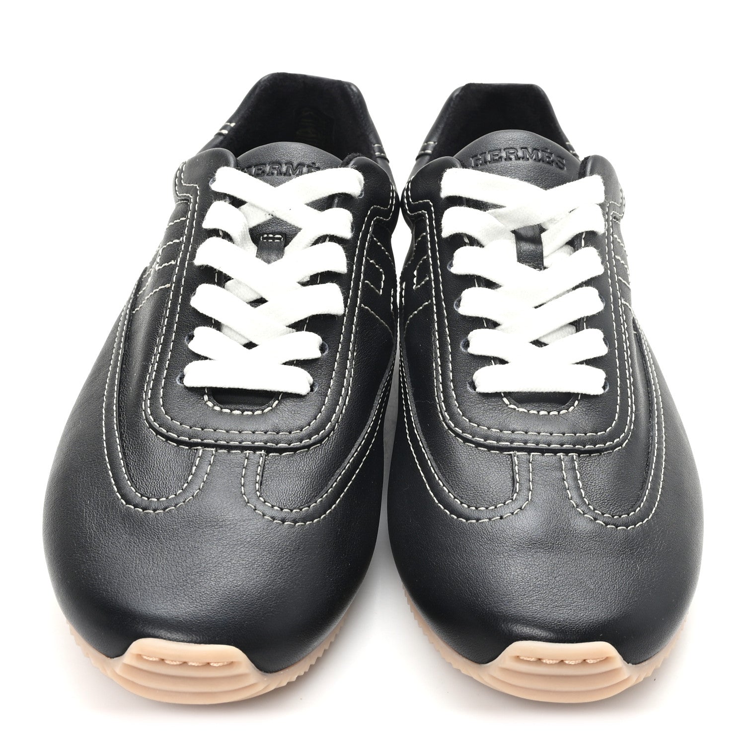 Hermes Calfskin Master Sneakers 38.5 Black 3 of 9