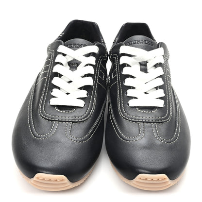 Hermes Calfskin Master Sneakers 38.5 Black 3 of 9