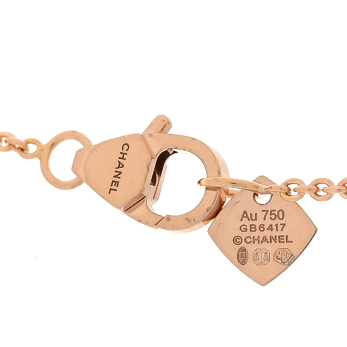Chanel 18K Beige Gold Diamond Coco Crush Necklace 4 of 5