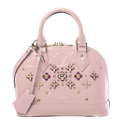 Louis Vuitton Vernis Flowers Alma BB Rose Ballerine 1 of 8