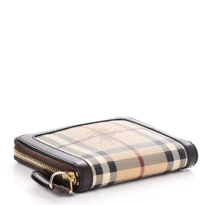 Burberry Haymarket Check Zip Around Wallet Chocolate 4 of 8
