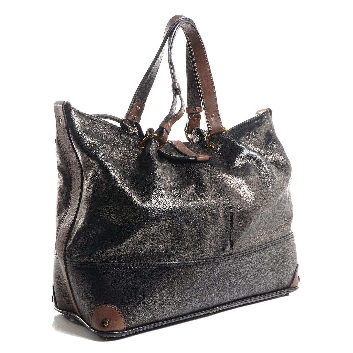 Leather Large Kerala Tote Green