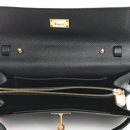 Hermes Epsom Kelly Wallet To Go Black 5 of 9