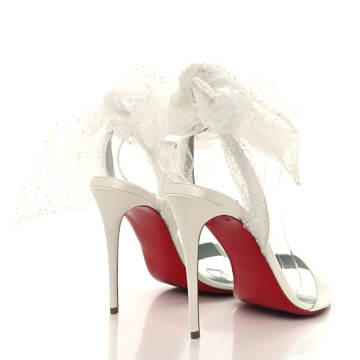 Crepe Satin Tulle Sandale Du Desert 100 Ankle Wrap Sandals 39 Ivory White