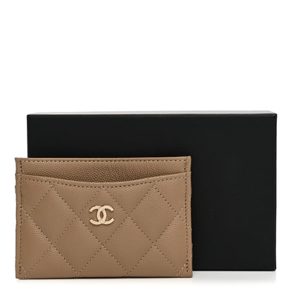 Chanel Caviar Quilted Card Holder Brown 9 of 9