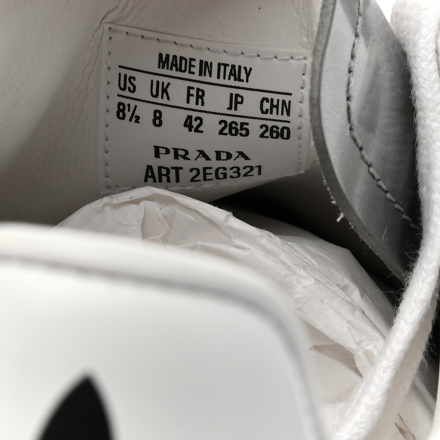 Prada X ADIDAS Brushed Calfskin Logo Mens Superstar Sneakers 8.5 Silver White 8 of 9