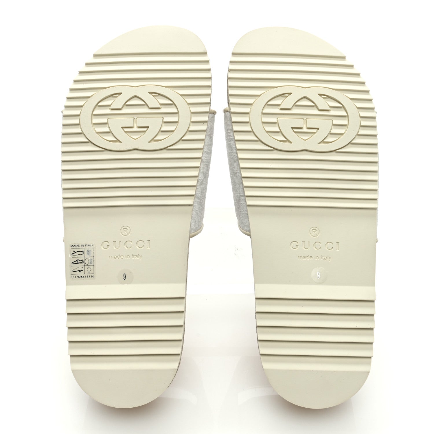 Gucci GG Supreme Monogram Demetra Mens Slide Sandals 9 White Mystic White 7 of 7