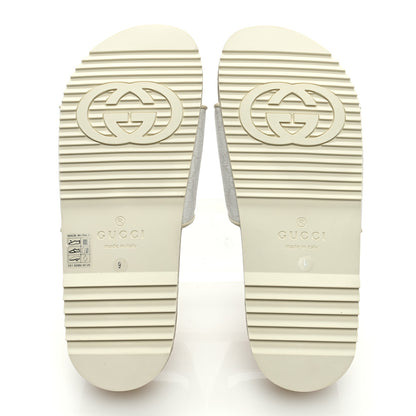 Gucci GG Supreme Monogram Demetra Mens Slide Sandals 9 White Mystic White 7 of 7