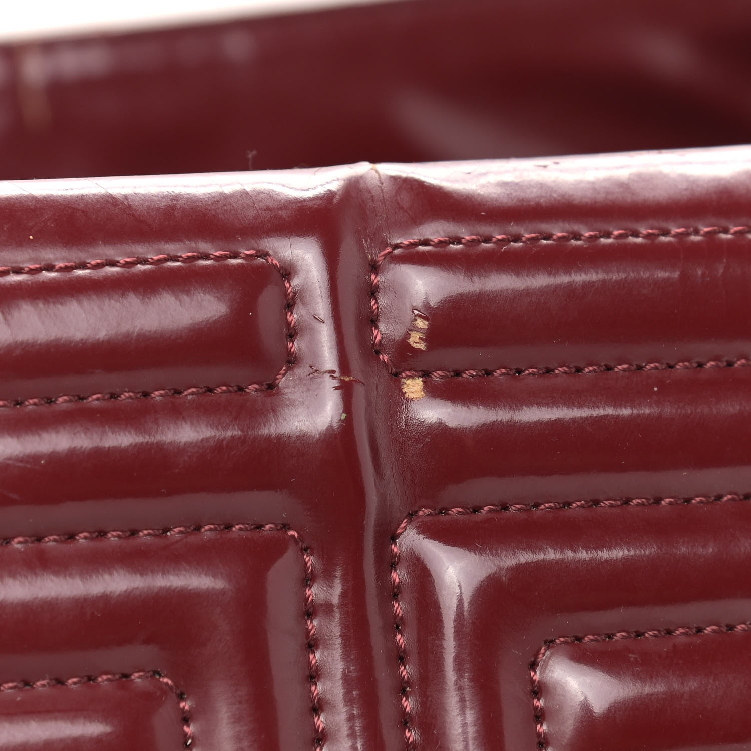 Chanel Vinyl Coco Ming Tote Dark Red 12 of 19
