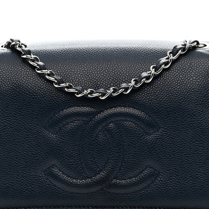 Chanel Caviar Medium Timeless CC Flap Navy Blue 8 of 11