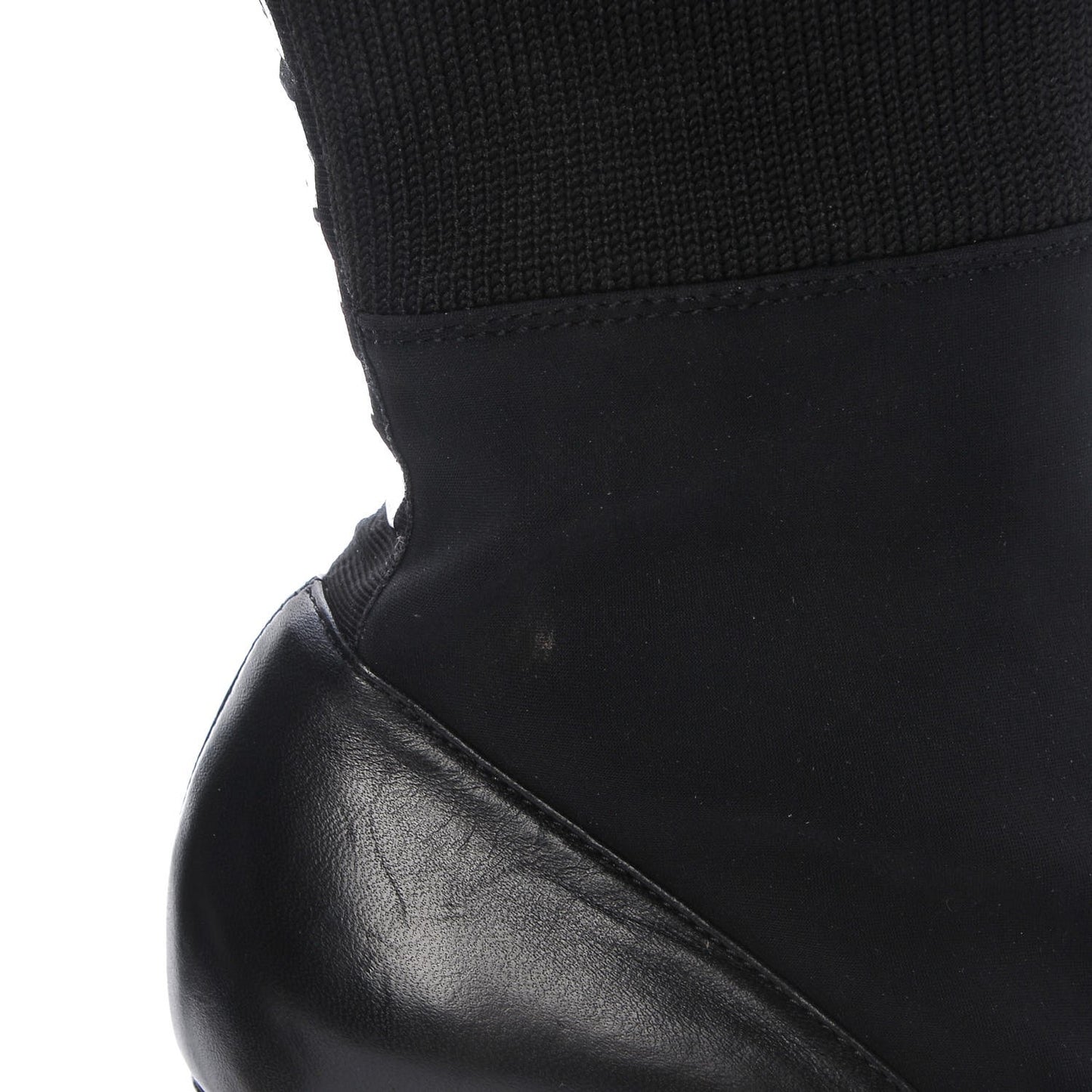Nappa Stretch Fabric Brandon 85 Ankle Sock Boots 36.5 Black