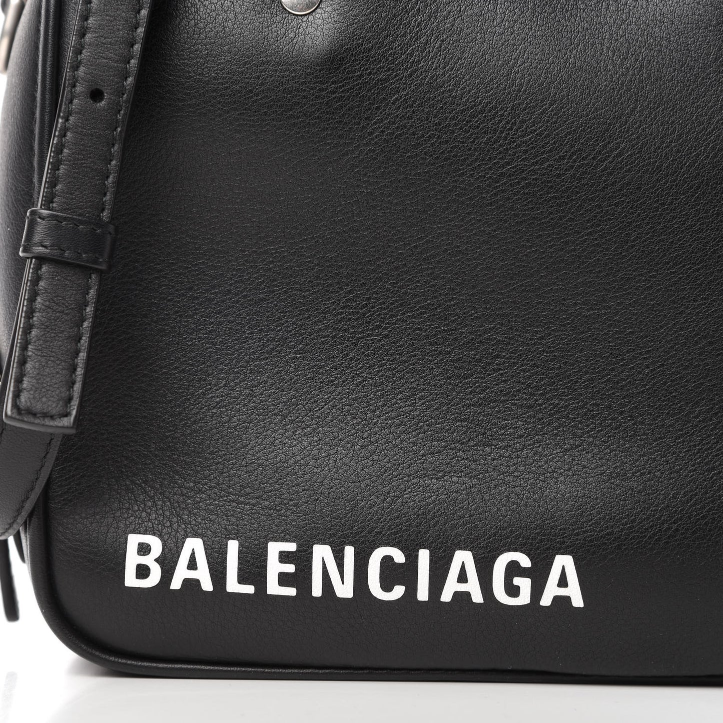Shiny Day Calfskin XS Triangle Square Bag Black