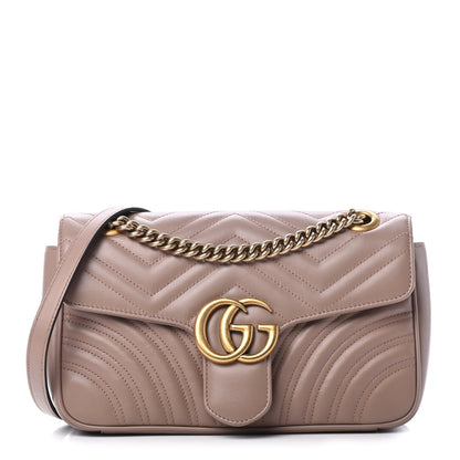 Gucci Calfskin Matelasse Small GG Marmont Shoulder Bag Porcelain Rose 1 of 4