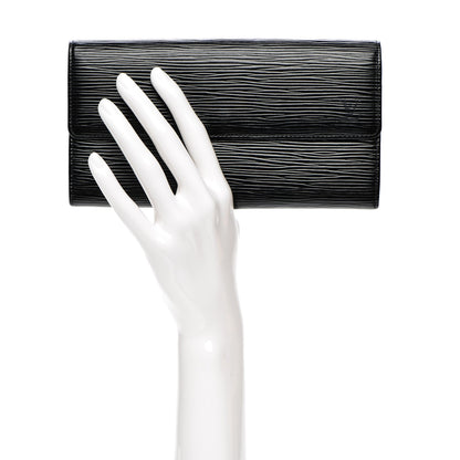 Louis Vuitton Epi Sarah Wallet Black 2 of 6