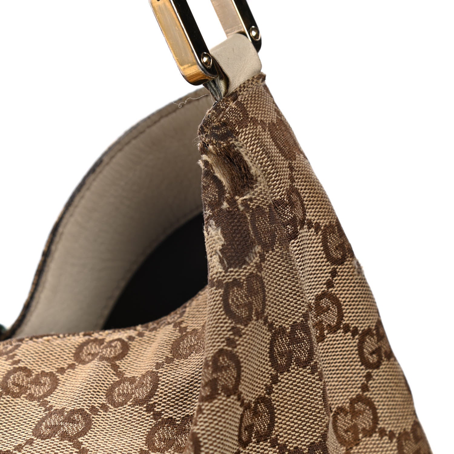Gucci Monogram Large New Ladies Web Hobo Off White 19 of 22