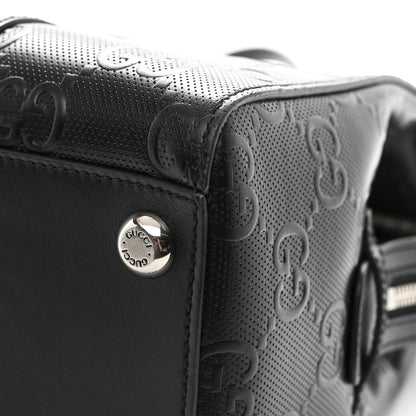 Gucci Calfskin GG Tennis Embossed Tote Bag Black 11 of 11