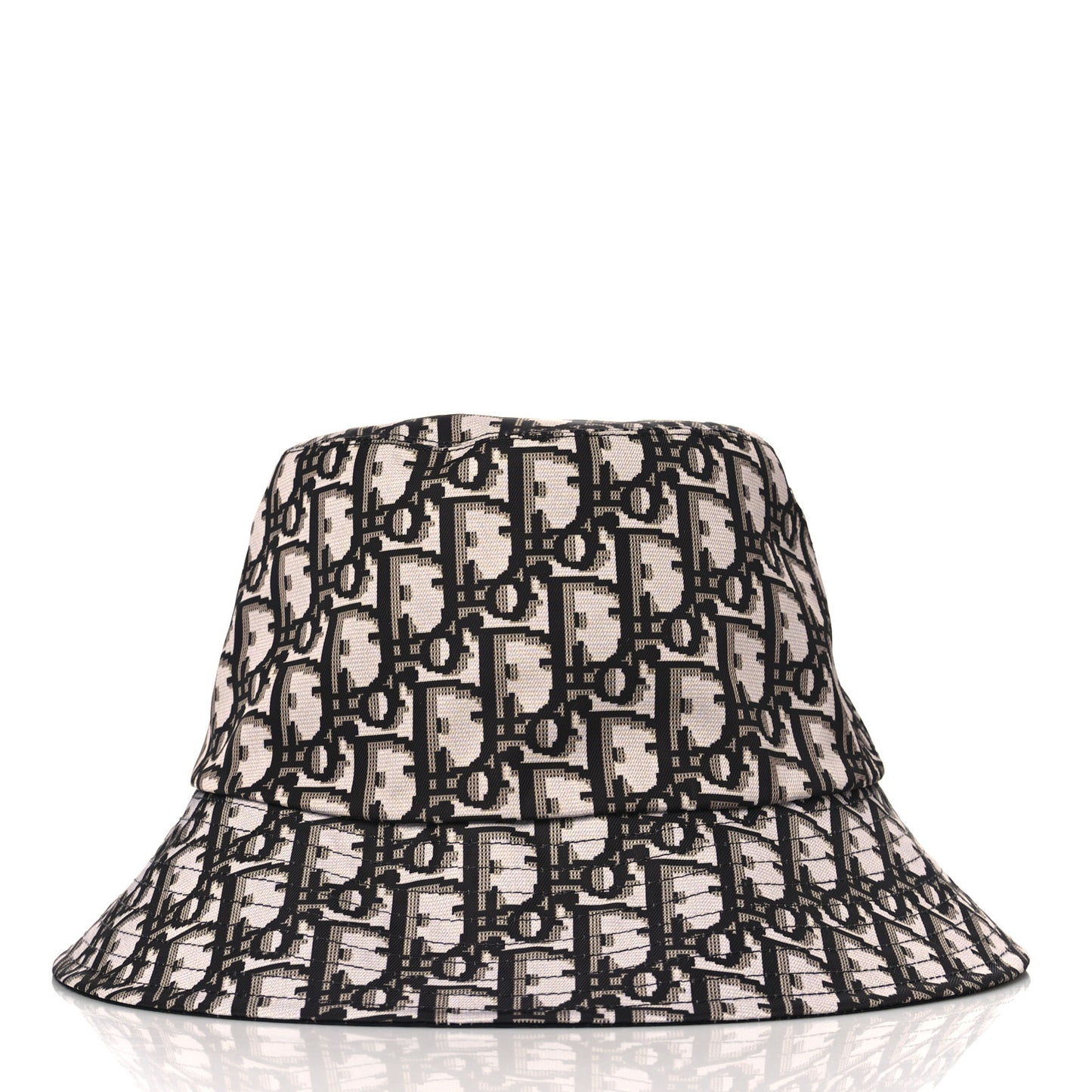 Polyester Cotton Oblique Reversible Teddy-D Brim Bucket Hat 56 Black