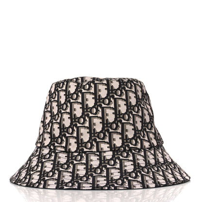 Christian Dior Polyester Cotton Oblique Reversible Teddy-D Brim Bucket Hat 56 Black 4 of 11