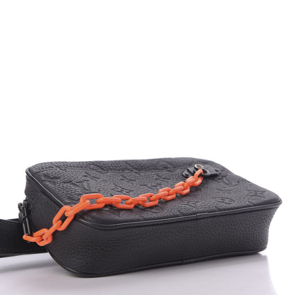 Louis Vuitton Taurillon Monogram Uniformes Solar Ray Soft Pochette Volga Belt Bag Black 4 of 8