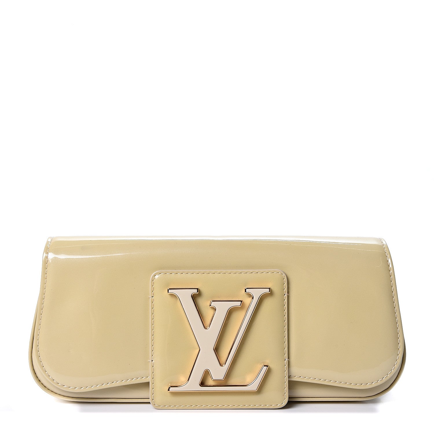 Louis Vuitton Patent Sobe Clutch Blanc Corail 1 of 10