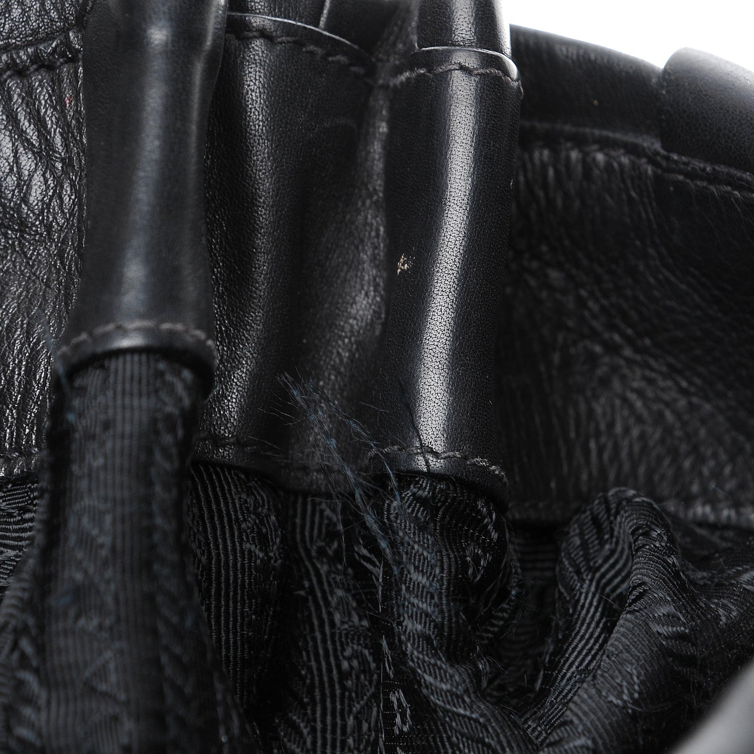 Prada Soft Calf Pleated Hobo Nero Black 10 of 13