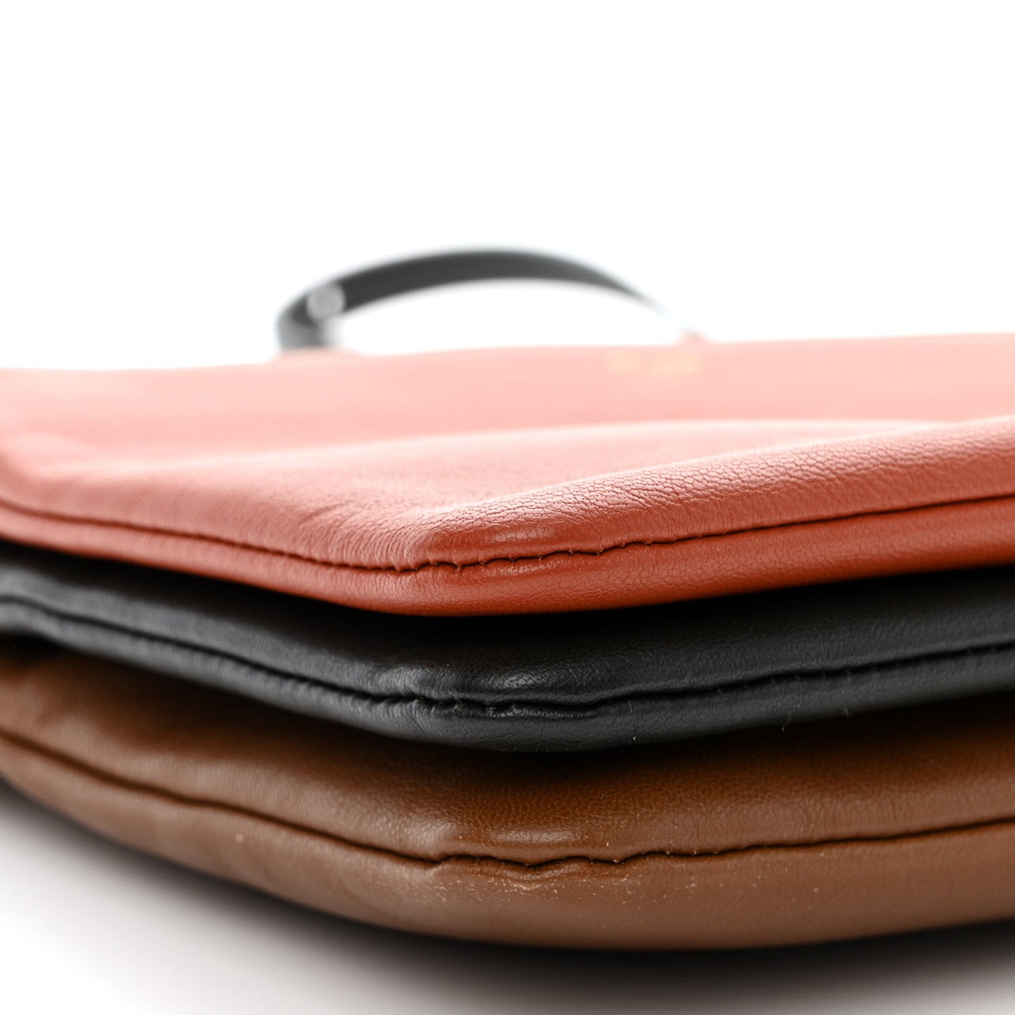 Lambskin Small Multicolor Trio Crossbody Bag Tan Multicolor