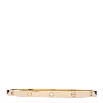 Cartier 18K Yellow Gold 6 Diamond Small LOVE Bracelet 16 3 of 6